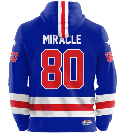 USA Hockey Miracle on Ice 1980 Authentic Royal Blue Adult Hoodie